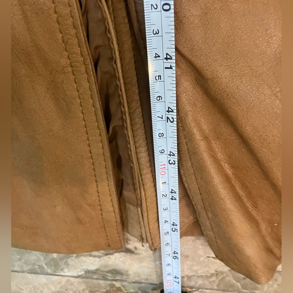 Vintage Maggie Lawrence leather patchwork Trench Jacket Women’s Size M - Picture 4 of 6